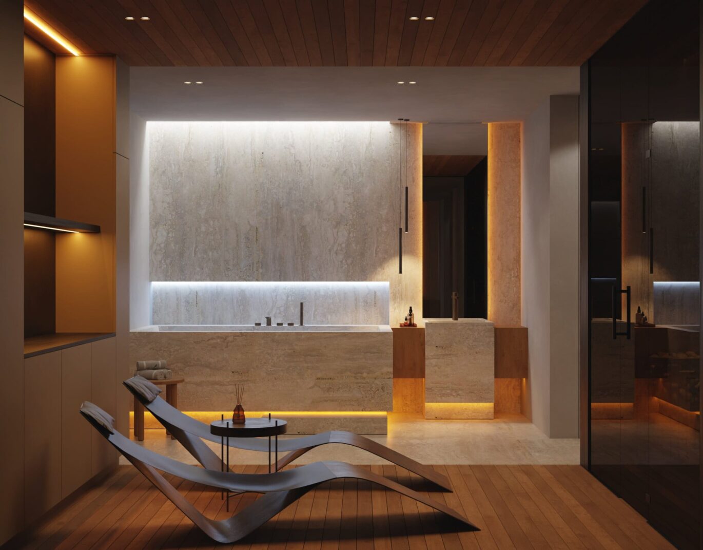 Wellness Vily Nad Vinicí v Modřanech se saunou, návrh od architektů z MA Studia